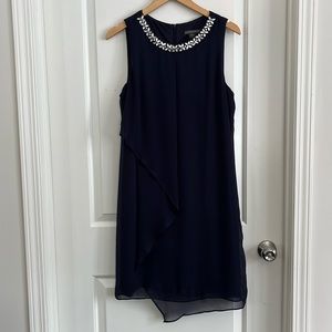 Covington navy sheer evening dress size 12